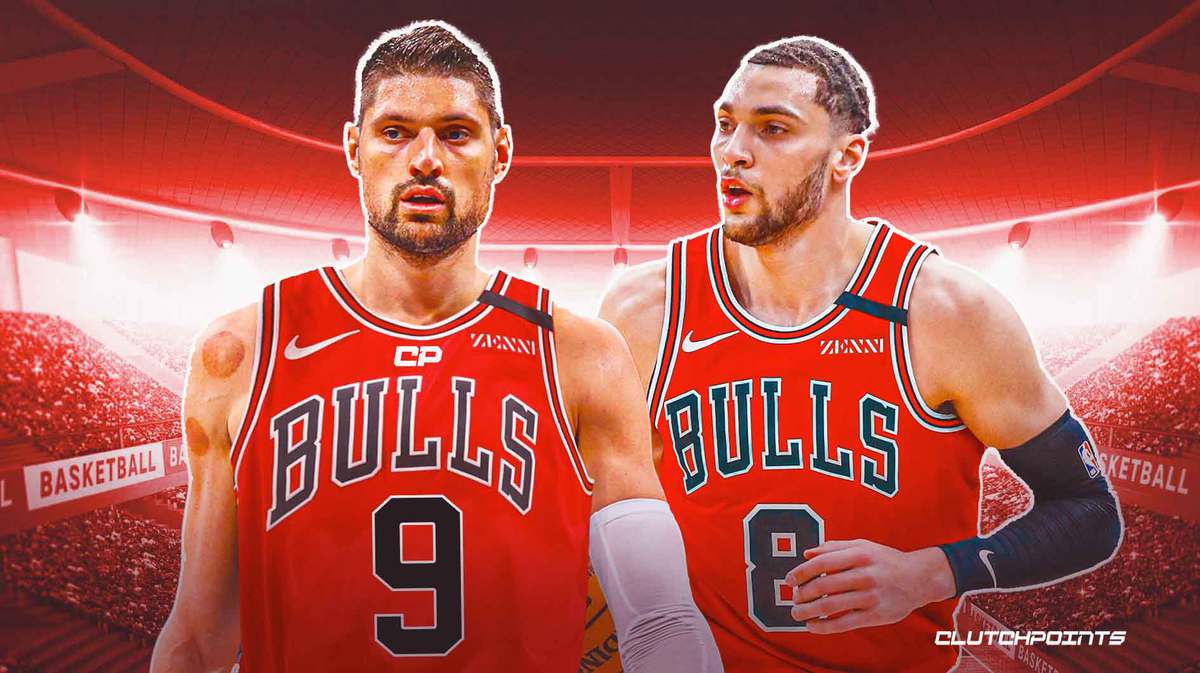 Nikola Vucevic and Zach LaVine Chicago Bulls Homage NBA Jam Tri-Blend T- Shirt - Charcoal