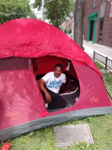 REV. ANTHONY WILLIAMS IN TENT