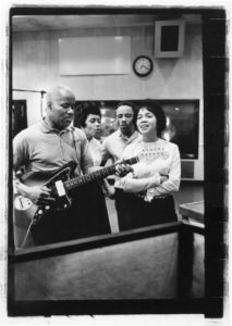 The Staple Singers in studio circa 1963