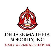 The Delta Sigma Theta crest of the Gary alumni chapter