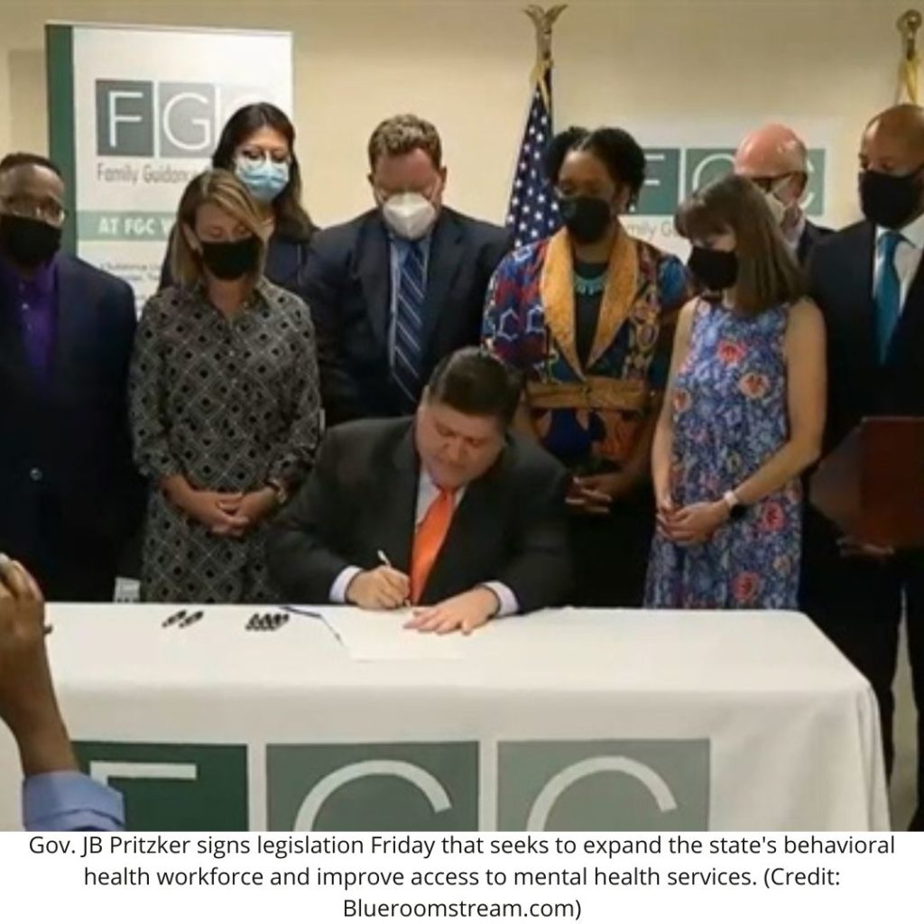 Gov. JB Pritzker signs legislation mental health services