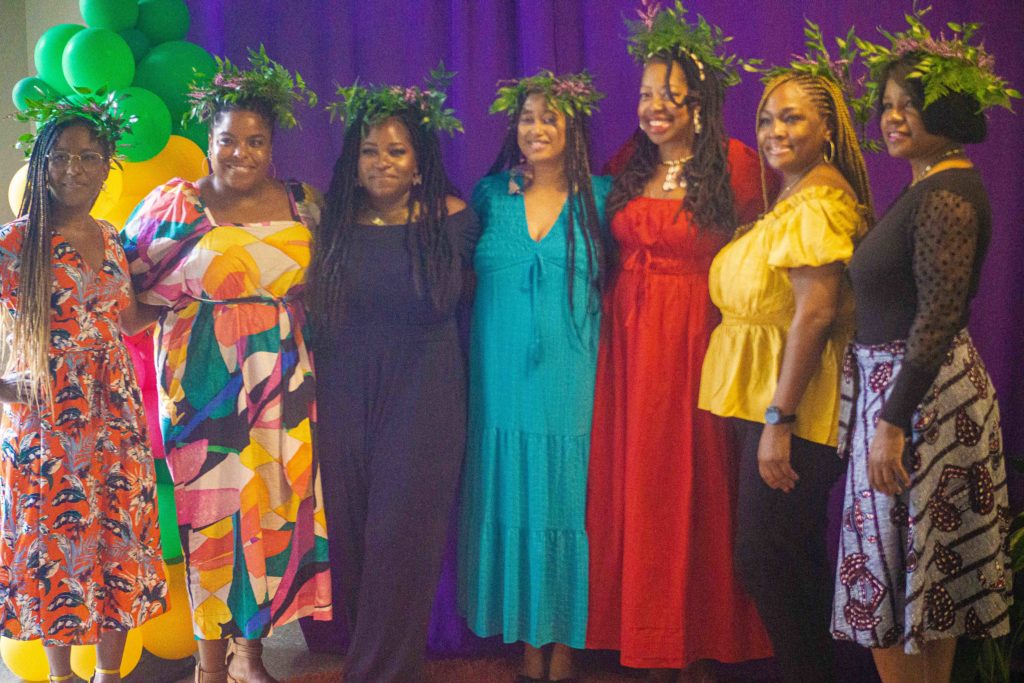 PICTURE OF HONOREES (left to right) Colin Evans, Lolly Bowean, Jamie Nesbitt, Lakeisha Gray-Sewell, Rosalind Cummings Yates, Carrie Walker, and Kathy Chaney