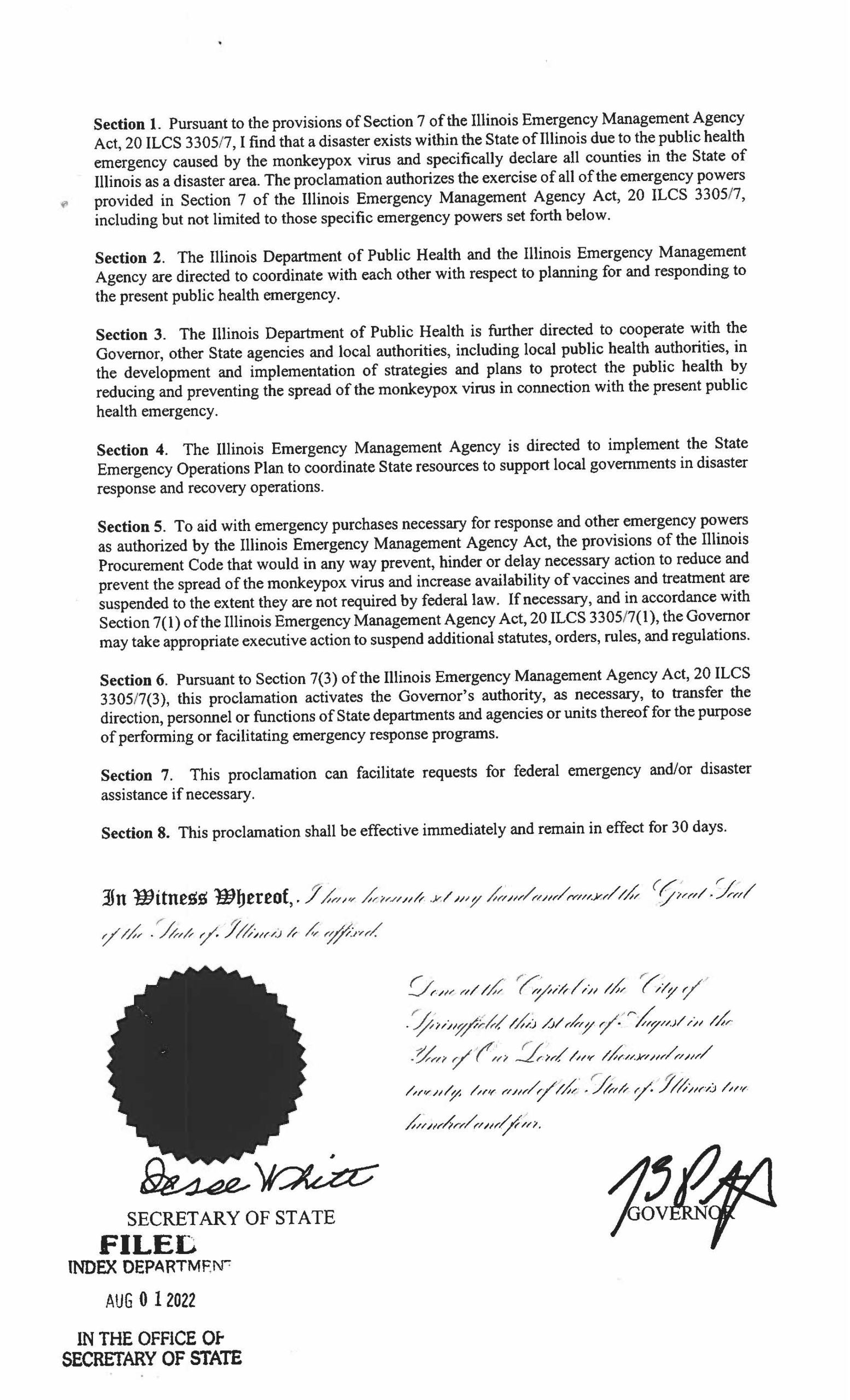 Gubernatorial Disaster Proclamation August 4 scaled