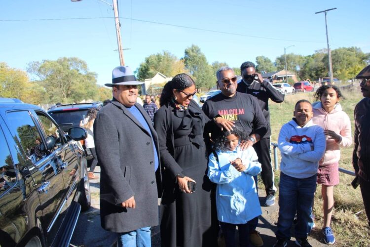 Descendants of the late Malcolm X arriving at the street naming ceremony.