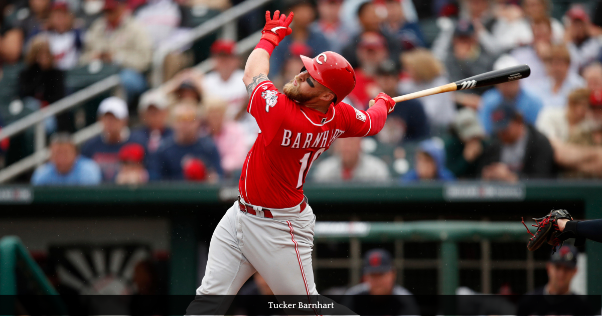 Chicago Cubs' Tucker Barnhart bats during the fifth inning of a baseball  game against the Minnesota Twins, Saturday, May 13, 2023, in Minneapolis.  (AP Photo/Abbie Parr Stock Photo - Alamy