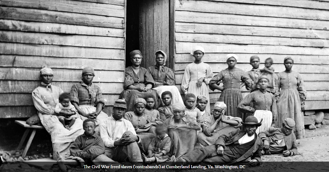 The Civil War freed slaves ('contrabands') at Cumberland Landing, Va. Washington, DC