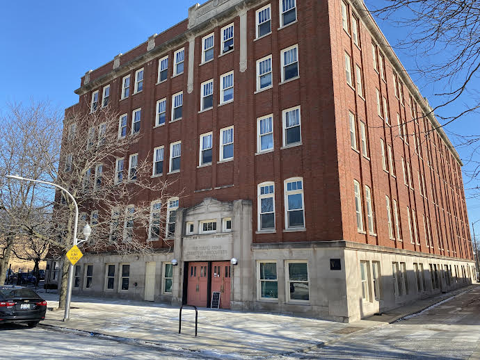 THE WABASH AVENUE YMCA in Bronzeville has a rich history in addition to being the birthplace of Black History Month. (Photo by Erick Johnson)the Wabash Avenue YMCA (Courtesy of Chicago Public Library)