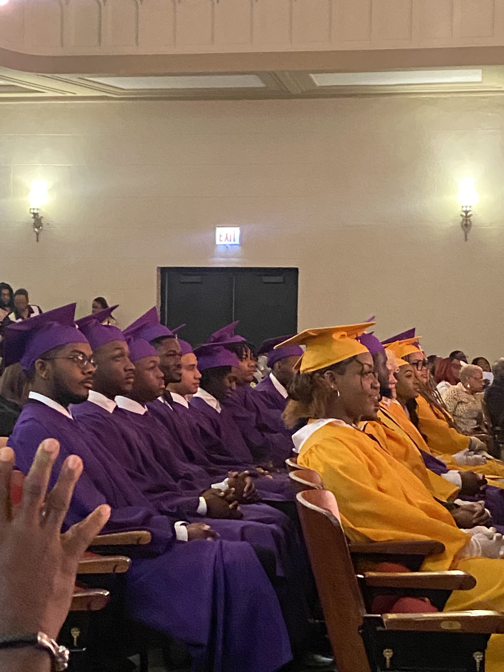 9 Class of 2023 listens to the commencement address scaled