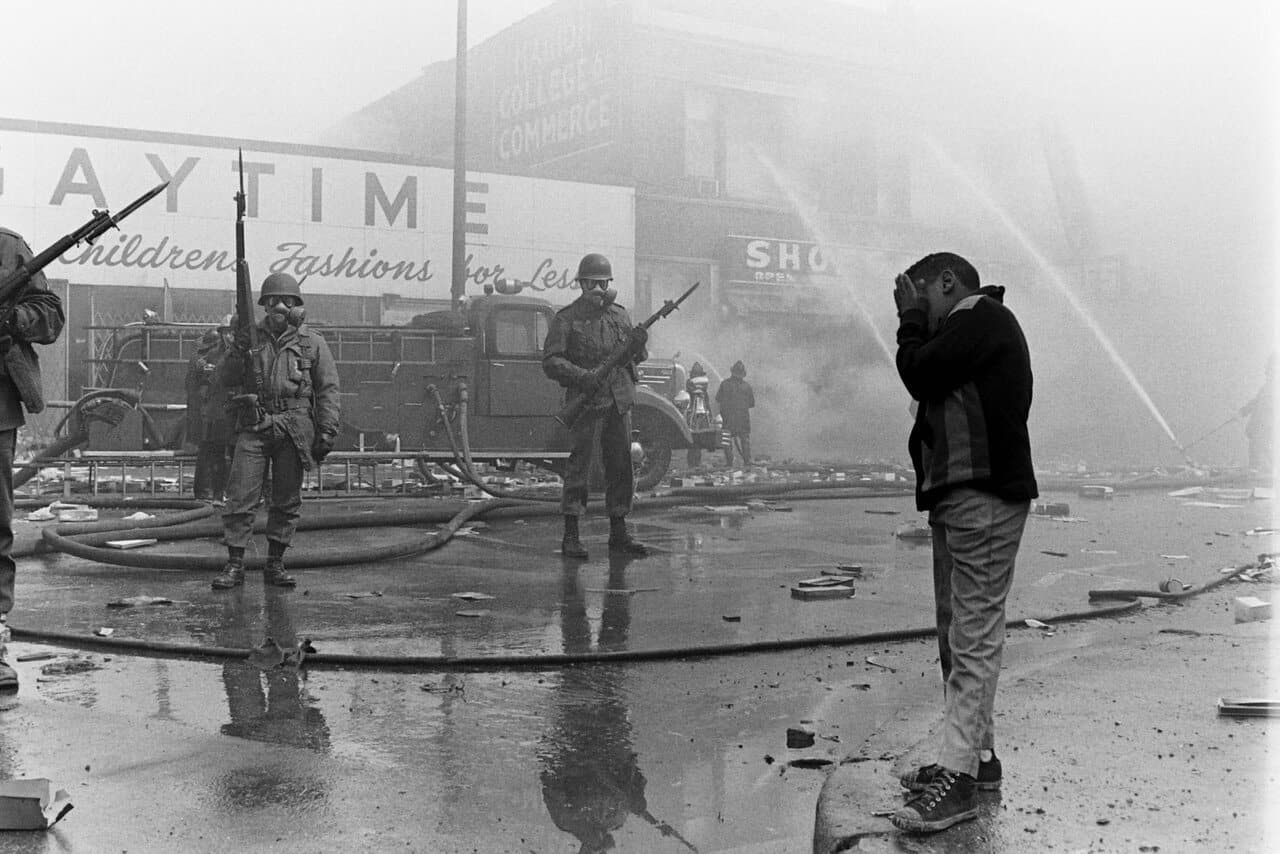 PHOTO FROM THE April 1968 uprising in Chicago