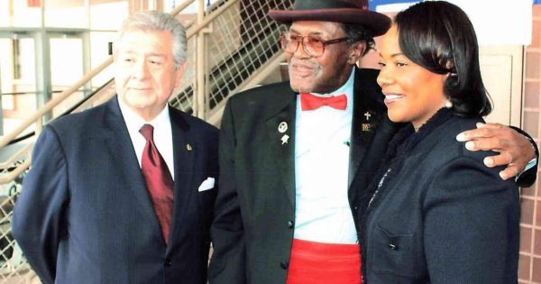 The late Judge Lorenzo Arredondo, Attorney John Henry Hall, and Bernice King, CEO of The King Center.