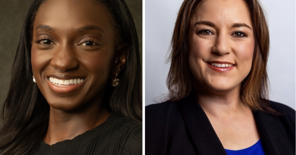 Coumba Kebe (left) and Jessica Bailey are unopposed for the Democratic nomination for treasurer and comptroller. (Photos courtesy of the Indiana Democratic Party)